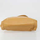 LOEWE Anagram Chain Shoulder Bag Leder Beige Gold Auth 185098-5