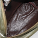 LOEWE Anagram Shoulder Bag Leather Khaki Auth 185099-18
