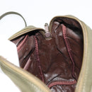 LOEWE Anagram Shoulder Bag Leather Khaki Auth 185099-19