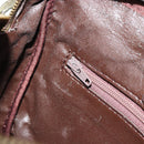 LOEWE Anagram Shoulder Bag Leather Khaki Auth 185099-21