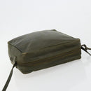 LOEWE Anagram Shoulder Bag Leather Khaki Auth 185099-6