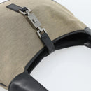 GUCCI Jackie Shoulder Bag Canvas Beige Silver 00963 Auth 185102V-6