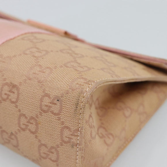 GUCCI GG Canvas Clutch Bag Pink 039 0992 Auth 185104