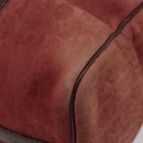 Christian Dior Trotter Canvas Boston Bag Suede Red Gold Auth 185105-15
