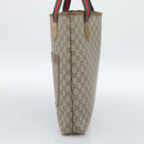 GUCCI GG Plus Supreme Tote Bag PVC Beige Gold Auth 185107-4