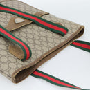 GUCCI GG Plus Supreme Tote Bag PVC Beige Gold Auth 185107-6