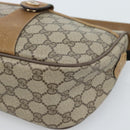 GUCCI GG Supreme Web Sherry Line Bag PVC Beige Gold 89 02 032 Auth 185108-12