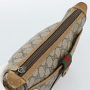 GUCCI GG Supreme Web Sherry Line Bag PVC Beige Gold 89 02 032 Auth 185108-6