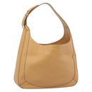 LOEWE Shoulder Bag Leather Beige Gold Auth 185109V-1
