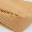 LOEWE Shoulder Bag Leather Beige Gold Auth 185109V-15