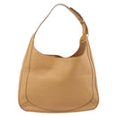LOEWE Shoulder Bag Leather Beige Gold Auth 185109V-2