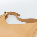 LOEWE Shoulder Bag Leather Beige Gold Auth 185109V-8