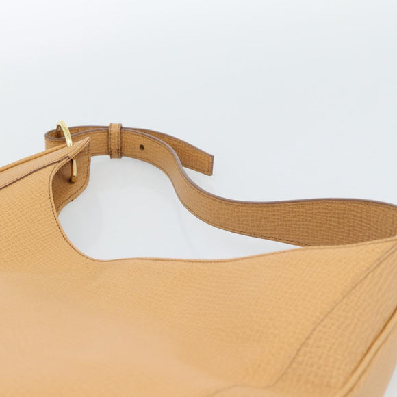 LOEWE Shoulder Bag Leather Beige Gold Auth 185109V