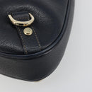 GUCCI Abbey Shoulder Bag Leather Navy Gold 130738 Auth 185114V-8