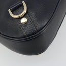 GUCCI Abbey Shoulder Bag Leather Navy Gold 130738 Auth 185114V-15