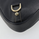 GUCCI Abbey Shoulder Bag Leather Navy Gold 130738 Auth 185114V-17