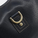 GUCCI Abbey Shoulder Bag Leather Navy Gold 130738 Auth 185114V-18