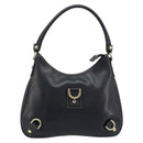 GUCCI Abbey Shoulder Bag Leather Navy Gold 130738 Auth 185114V-13