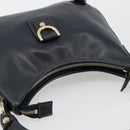 GUCCI Abbey Shoulder Bag Leather Navy Gold 130738 Auth 185114V-6