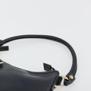 GUCCI Abbey Shoulder Bag Leather Navy Gold 130738 Auth 185114V-14