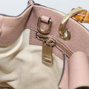 GUCCI Bamboo Hand Bag Leather Beige Gold 336032 Auth 185115A-18