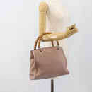 GUCCI Bamboo Hand Bag Leather Beige Gold 336032 Auth 185115A-23