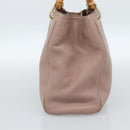 GUCCI Bamboo Hand Bag Leather Beige Gold 336032 Auth 185115A-4