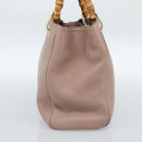 GUCCI Bamboo Hand Bag Leather Beige Gold 336032 Auth 185115A-5
