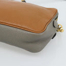 Miu Miu Shoulder Bag Leather Brown Gold Auth 185116A-10