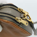 Miu Miu Shoulder Bag Leather Brown Gold Auth 185116A-14