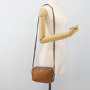 Miu Miu Shoulder Bag Leather Brown Gold Auth 185116A-22