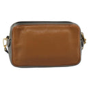 Miu Miu Shoulder Bag Leather Brown Gold Auth 185116A-3