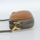 Miu Miu Shoulder Bag Leather Brown Gold Auth 185116A-4