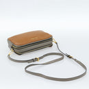 Miu Miu Shoulder Bag Leather Brown Gold Auth 185116A-7