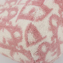Christian Dior Trotter Canvas Pouch Pile Pink Auth 185119-16