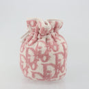 Christian Dior Trotter Canvas Pouch Pile Pink Auth 185119-3