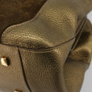CARTIER Ladonia Chain Tote Bag Suede Gold Auth 185121A-12