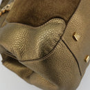 CARTIER Ladonia Chain Tote Bag Suede Gold Auth 185121A-13