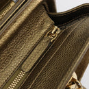 CARTIER Ladonia Chain Tote Bag Suede Gold Auth 185121A-15
