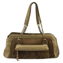 CARTIER Ladonia Chain Tote Bag Suede Gold Auth 185121A-2