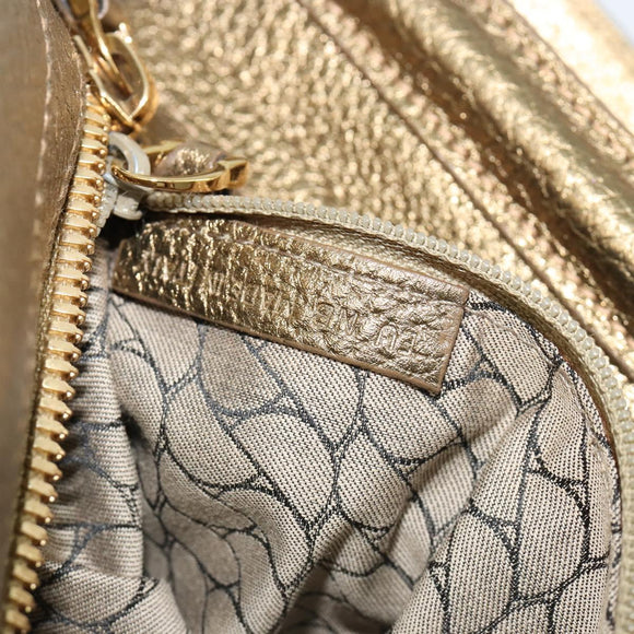 CARTIER Ladonia Chain Tote Bag Suede Gold Auth 185121A