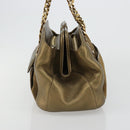 CARTIER Ladonia Chain Tote Bag Suede Gold Auth 185121A-4
