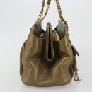 CARTIER Ladonia Chain Tote Bag Suede Gold Auth 185121A-5