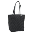 Christian Dior Trotter Canvas Tote Bag Black Silver Auth 185124-1