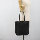 Christian Dior Trotter Canvas Tote Bag Black Silver Auth 185124-22