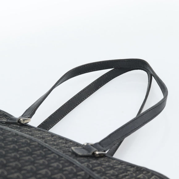 Christian Dior Trotter Canvas Tote Bag Black Silver Auth 185124