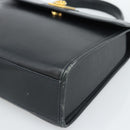 CELINE Hand Bag Leather Black Gold Auth 185125-10