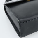 CELINE Hand Bag Leather Black Gold Auth 185125-11