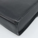 CELINE Hand Bag Leather Black Gold Auth 185125-12