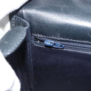 CELINE Hand Bag Leather Black Gold Auth 185125-18